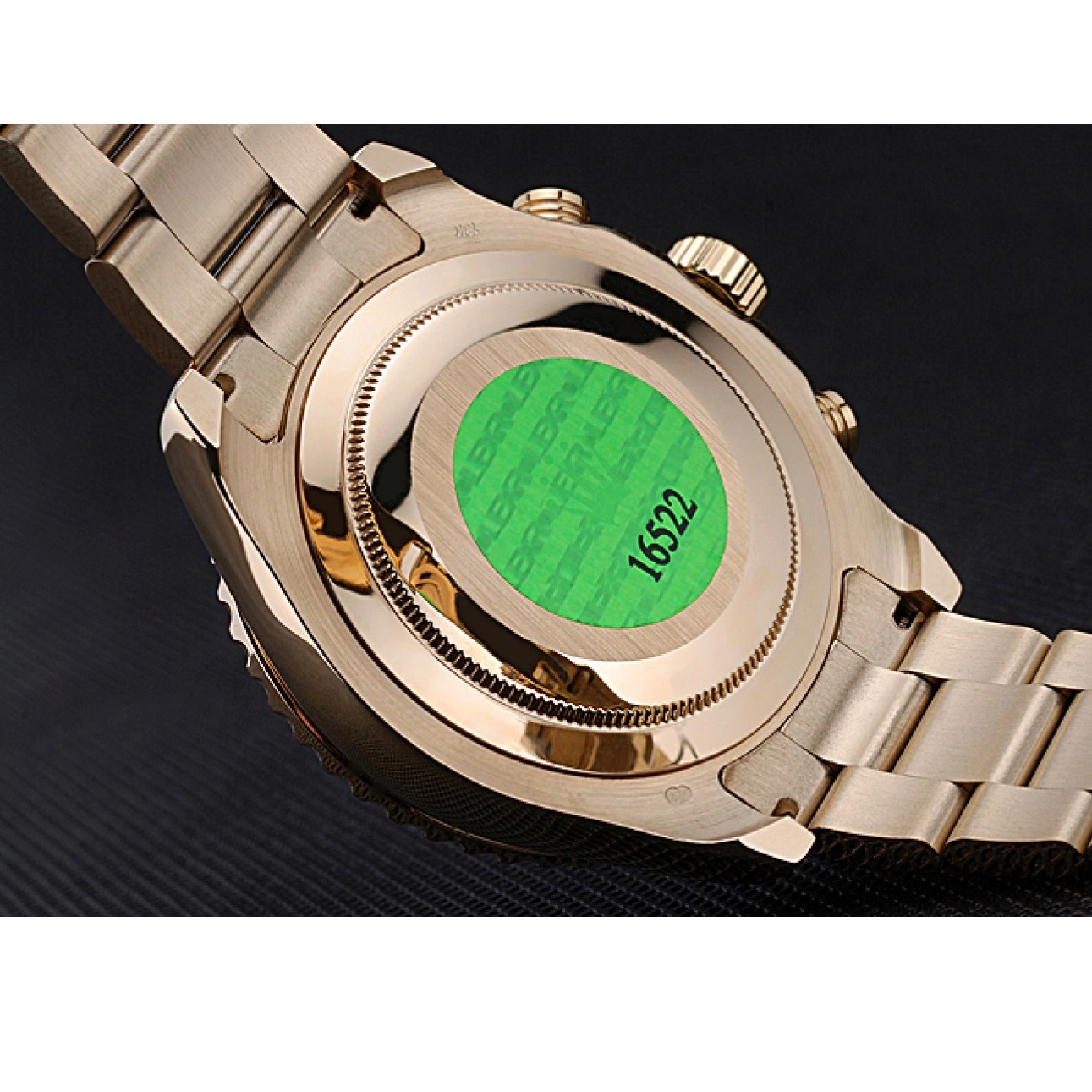 Aaa replica watch Rolex Yachtmaster Bracelet White Bezel II 622271 Blue Gold Dial 0825
